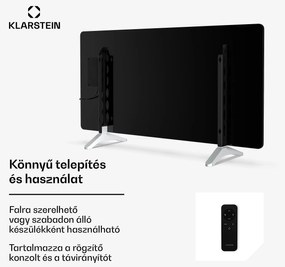 Klarstein Wonderglass infravörös panel | 720 W | 3 - 7 m² | Modern üveg design | 120 cm x 68 cm