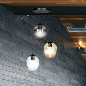 Emibig modern függeszték istar fekete emi682/3prem