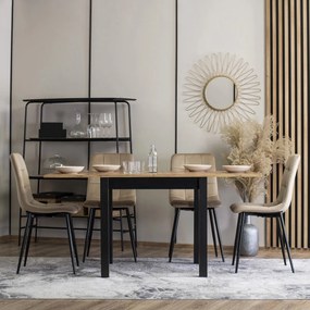 Szék bézs színben, bársony kárpittal PERU