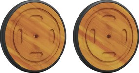 vidaXL Űrkerekek kerékkel 2 pcs Barna 20.5 x 20.5 x 2 cm Tömör Akácfa