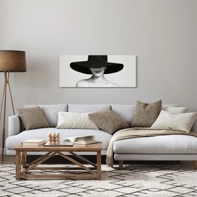 Kép - kalapos nő (120x50 cm)