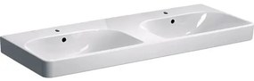 Geberit Smyle Square dupla mosdó 120x48 cm fehér színben fényes felülettel két nyílás a csaptelep számára 500.223.01.1