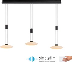 Paul Neuhaus LAUTADA 2081-18 Függőlámpa 3x7,5W/LED 3000K 1800LM IP20
