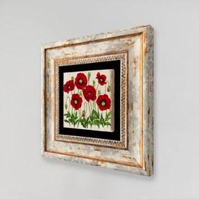 TC357225 keretezett kő falikép, 20 x 20 cm