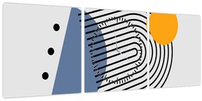 Kép - Minimalista absztrakció N⁰2 (órával) (90x30 cm)