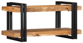 fali polc 70x33x35 cm tömör fa akácfa