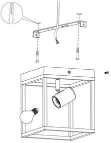 Eglo 98331 - Mennyezeti lámpa SILENTINA 1xE27/40W/230V