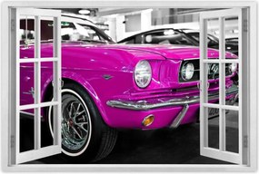 Poszter 90x60 Rózsaszín Ford Mustang