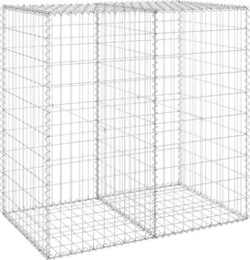 vidaXL horganyzott acél gabion fal fedéllel 100 x 60 x 100 cm