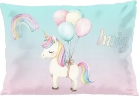 Unikornis párna lufikkal – ajándék kislánynak 60x40cm