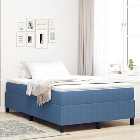 Boxspring Ágy Kék Kis Dupla Kordbársony