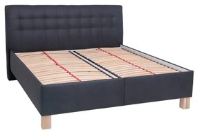 Kárpitozott ágy matraccal és tárolórekesszel VIOLET 180x200 cm antracit