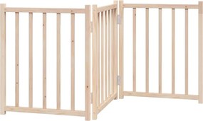 vidaXL tömör fenyőfa 3 paneles összecsukható kutyakapu 150 cm