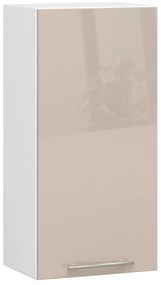 Felső konyhaszekrény Ozara W40 H720 (fehér + fényes cappuccino). Akció -20%. 1071185