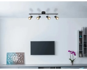 Globo 57917-4G - Spotlámpa  MASON 4xGU10/25W/230V fekete/arany