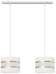 Csillár zsinóron HELEN 2xE27/15W/230V fehér/arany