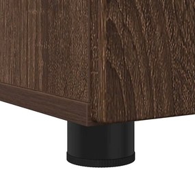 Fürdőszoba bútor szett 3 pcs barna tölgy 76.5 x 35 x 64 cm