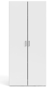 Fehér ruhásszekrény 78x175 cm Space – Tvilum