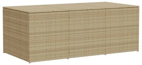 Vegyes bézs polyrattan kerti tárolóláda 984 L