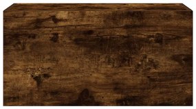 füstös tölgyszínű szerelt fa fali fürdőszobaszekrény 60x25x30cm