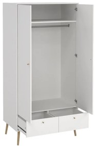 Fehér ruhásszekrény 99x200 cm Bodo – Tvilum
