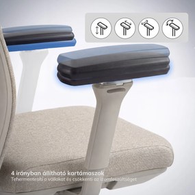 Ergonomikus irodai szék világos bézs VECTOR