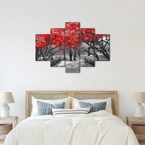 Kép - vörös fák,Central Park, New York (150x105 cm)