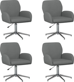 vidaXL Forgós Íróasztali Székek 4 db 54 x 58 x 90 cm Sötétszürke