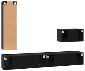 TV szekrény garnitúra 4 pcs Musta tammi 200 x 30 x 30 cm
