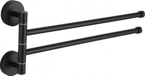 Mexen dupla forgó törölközőtartó, fekete - 7039242-70