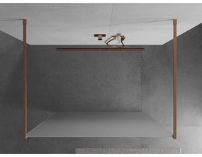 Mexen Kioto, Walk-In zuhany paraván 120 x 200 cm, 8 mm matt üveg, réz matt profil, 800-120-002-65-30