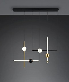 Fekete-aranyszínű LED dimmelhető függőlámpa Melita – Trio