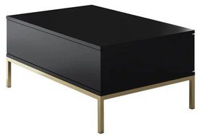 Dohányzóasztal Lord - Black, Gold
