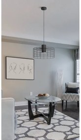 Eglo 43628 - Csillár zsinóron MILLIGAN 1xE27/40W/230V átm. 48 cm fekete