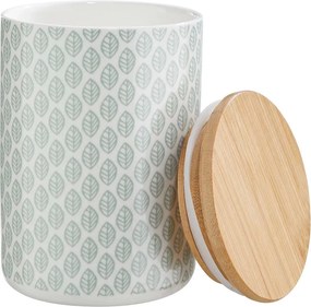 QUEEN IT tárolódoboz bambusz fedéllel 700 ml, levelek