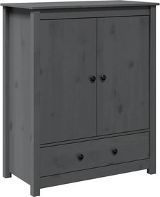 vidaXL szürke tömör fenyőfa tálalószekrény 83 x 41,5 x 100 cm
