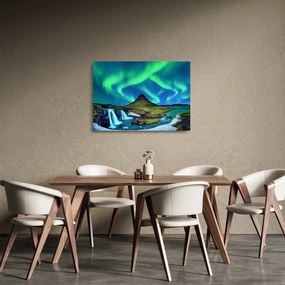 Üveg kép - Kirkjufell, Izland (70x50 cm)