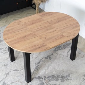 Étkezőgarnitúra 4 db. Rozsdabarna Rick székkel. Bővíthető asztal HARRY 102-142 cm