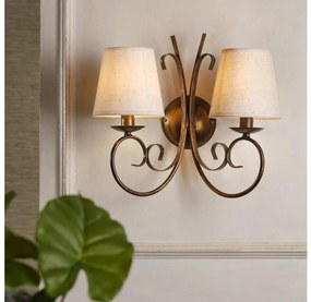 ONLI - Fali lámpa POMPEI 2xE14/6W/230V bronz