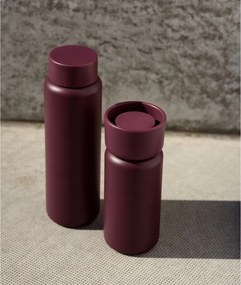 Borvörös rozsdamentes acél termobögre 400 ml Singles – Zone