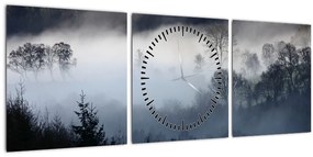 A köd képe az erdő felett (órával) (90x30 cm)