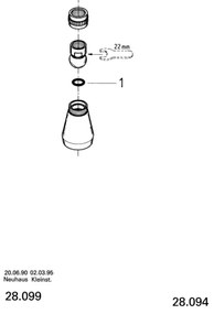 GROHE 28094000 - 50 mm-es fejzuhany, fényes króm