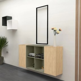 Boxie nyitott fali szekrény 80x80x37 cm zöld