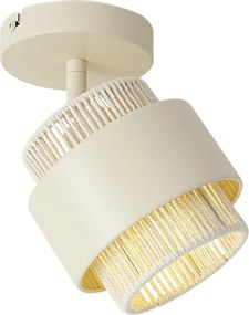 Modern bézs spotlámpa kötéllel, forgatható és dönthető - Kora