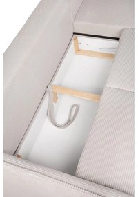 Bézs kordbársony kinyitható sarokkanapé (jobb oldali) Tori – Bonami Selection