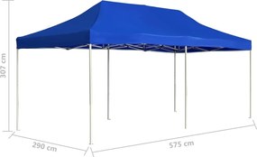 Kék összecsukható alumínium rendezvénysátor 6 x 3 m