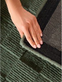 Sötétzöld kézi szövésű gyapjú futószőnyeg 80x200 cm Scala – Villeroy&amp;Boch