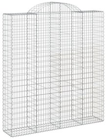 5 db íves horganyzott vas gabion kosár 200x50x220/240 cm