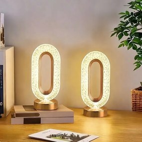 Lámpa Asztali lámpa arany modern íróasztal usb asztal Led lámpa 2db