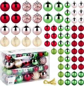 Karácsonyfadísz Szett Törhetetlen Színes Karácsonyfadíszek 68 Db-os